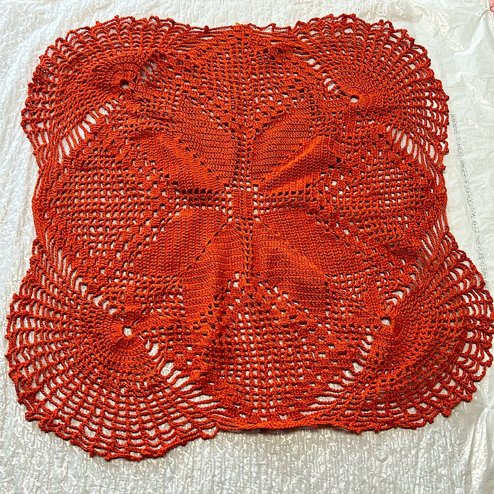 Orange doily